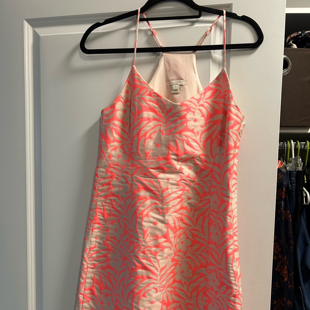 J Crew Hot Pink Floral Dress